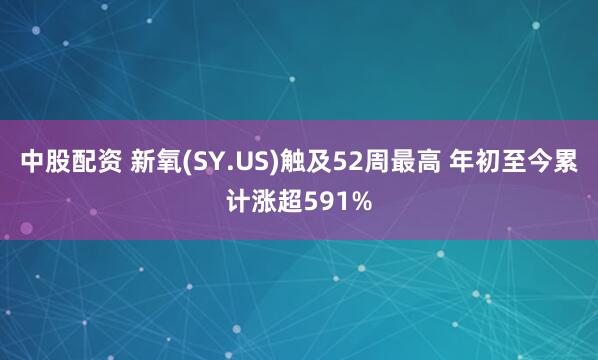 中股配资 新氧(SY.US)触及52周最高 年初至今累计涨超591%